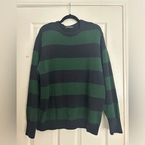 Brandy Melville stripped sweater- size M/L in army green and navy blue